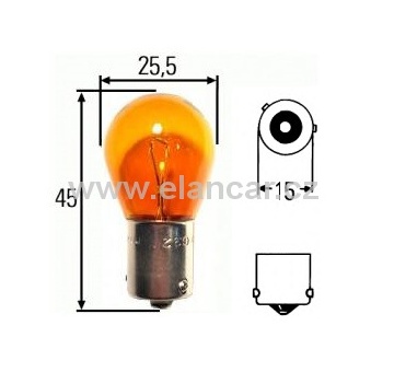 Autožárovka - 24V PY21W BAU15s oranžová