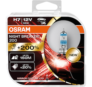 Autožárovka Osram Night Breaker +200% 64210NB200-HCB H7 12V 55W, Duo-box