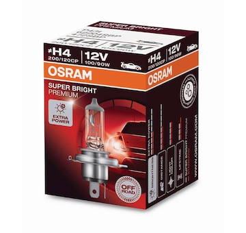 Autožárovka Osram Super Bright Premium H4 12V 100/90W P43t OS 62204SBP