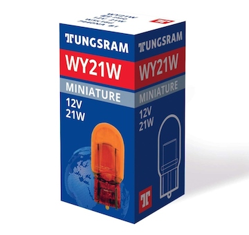 Autožárovka W21W 12V W3x16d celosklo oranžová