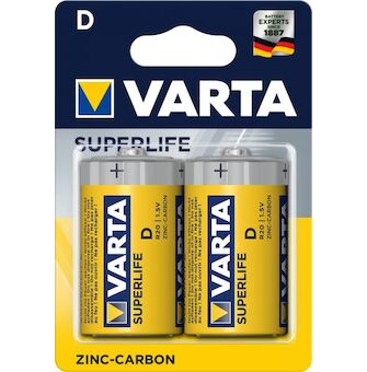 Baterie – Varta 2020 Superlife D R20 (blistr 2 ks)