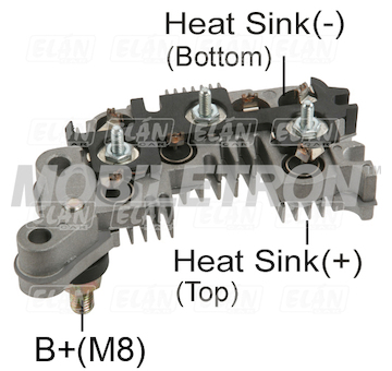 Diodový blok alternátoru Delco 1101850 / 10472095