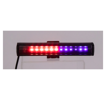 Gumové výstražné LED světlo vnější, modro-červené, 12V, 150mm, KF016-15BR