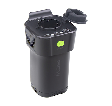 Interiérový měnič napětí z 12, 230V, USB 150W do držáku nápojů, 35150USB