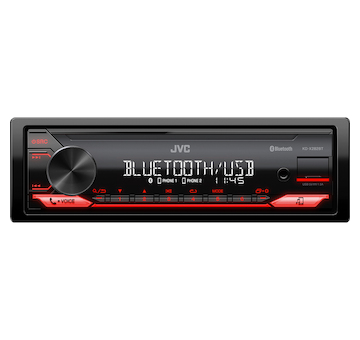 JVC autorádio bez mechaniky, Bluetooth, usb,AUX, červená barva podsvícení, odním.panel, KD-X282BT