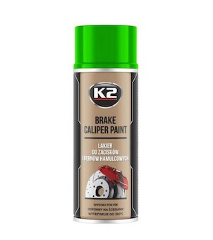 K2 Lak na brzdové třmeny a bubny 400 ml zelený