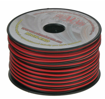 Kabel 2x1 mm, černočervený, 50 m bal, STM 31210