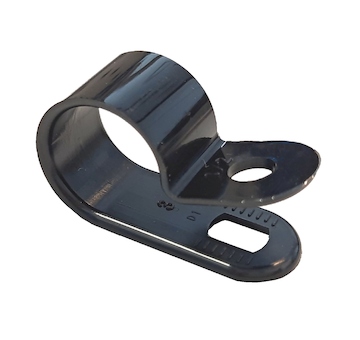 Kabelová příchytka nylonová (P-clip) 15,8 mm – sada 10 ks