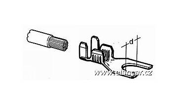 Kabelová vidlička neizolovaná 5,2mm pro kabel 2,5mm2