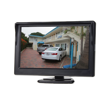 LCD monitor 5 černý na palubní desku s možností instalace na HR držák, 80063