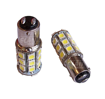 LED autožárovka - HL 143, patice BAY15d, bílé světlo, 27 LED / 3 SMD, blisrt 2 ks