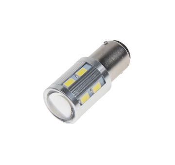 LED BA15D bílá, 12SMD 5630 + 3W LED 10-30V, STM 95C-BA15D-3, blisrt 2 ks