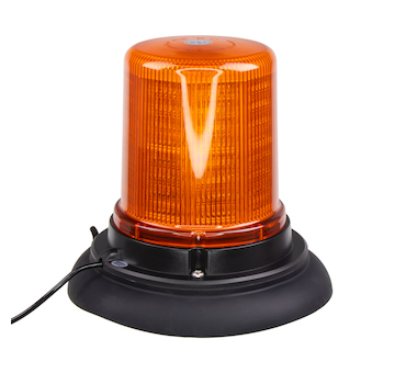 LED maják, 12 - 24V, 128x1,5W oranžový, magnet, ECE R65, WL184
