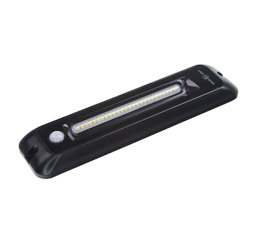 LED osvětlení interiéru, exteriéru, 10-30V, 15W, ECE R10, IP67, černé PIR senzor, brb207BCPIR
