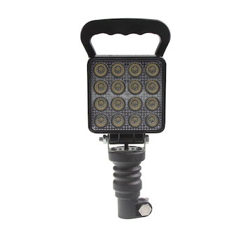 LED světlo hranaté, bílé, 16x3W, na hrot, ECE R10, WL-732WH