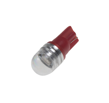 LED T10 červená, 12V, 1LED, 3SMD s čočkou, 952004RED