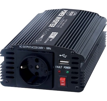 Měnič napětí 12V na 230V, 600W s USB výstupem – invertor pro auto a karavan