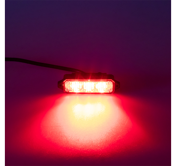 MINI Predator 3x1W LED, 12 - 24V, červený, ECE R10, KF003HDRED