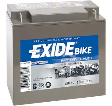 Motobaterie EXIDE Factory Sealed 12V 16Ah 100A GEL12-16