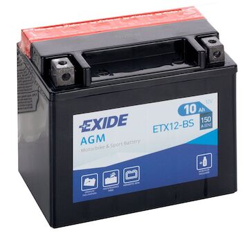Motobaterie EXIDE Maintenance Free 12V 10Ah 150A ETX12-BS