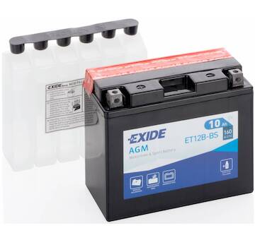 Motobaterie EXIDE Maintenance Free 12V 10Ah 160A YT12B-BS