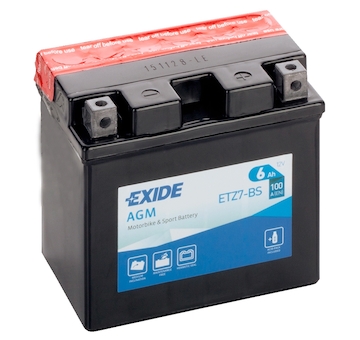 Motobaterie EXIDE Maintenance Free 12V 6Ah 100A YTZ7-BS