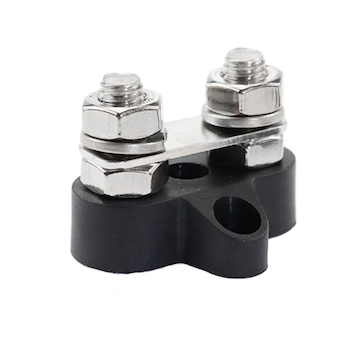 Napájecí terminál 2 pólový M8, černý, G4-23BLA