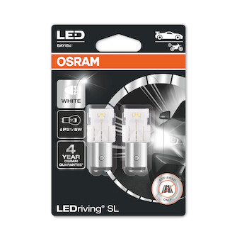 Osram LED 21/5W 12V BAY15d 7528DWP-02B 6000K 2ks