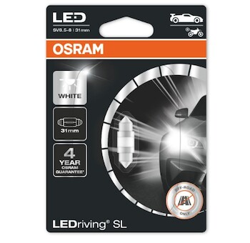 Osram LED C5W 12V 0,5W SV8,5-8 6438DWP-01B 6000K