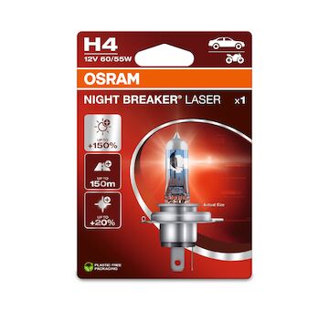 Osram Night Breaker Laser +150% 64193NL-1BL H4 12V 55W