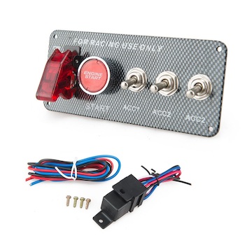 Panel s 4x spínači + tlačítko START, 12V, 47161