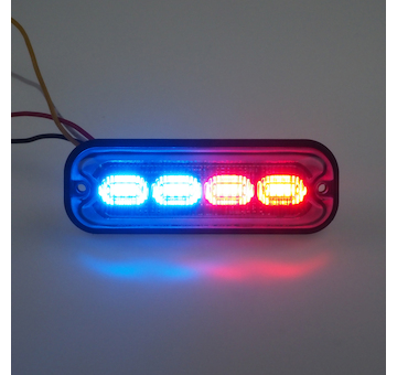 Predator 4x4W LED, 12 - 24V, červeno-modrý, ECE R10, br004RB