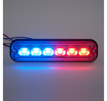 Predator 6x4W LED, 12 - 24V, červeno-modrý ECE R10, br006RB