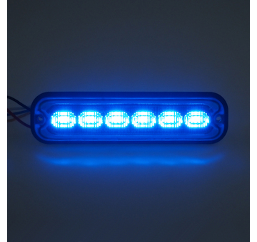 Predator 6x4W LED, 12 - 24V, modrý, ECE R65, BR006B