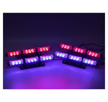 Predator LED do mřížky, 12V, modro-červený, KF746-4BLRE