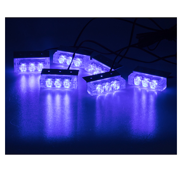 Predator LED do mřížky, 12V, modrý, KF745-6BLUE