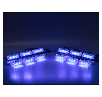 Predator LED do mřížky, 12V, modrý, KF746-4BLUE