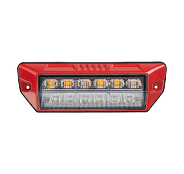 Predator oranžový 6x2W + pracovní světlo, 12 - 24V, červený, ECE R65, brB179R