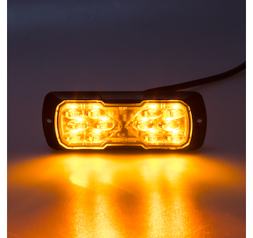 PROFI LED výstražné světlo 12-24V 11,5W oranžové ECE R65 114x44mm, STM 911-E31