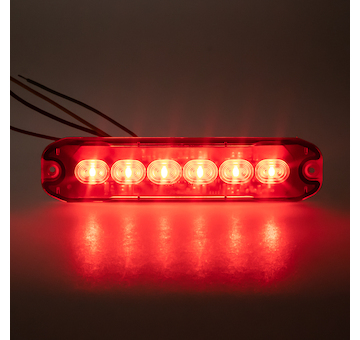 Profi SLIM výstražné LED světlo vnější, červené, 12 - 24V, ECE R10, CH-076RED
