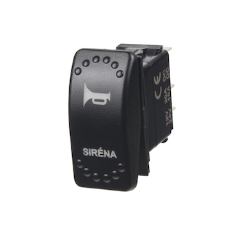 Rocker spínač SIRÉNA 12/24V, STM 47110