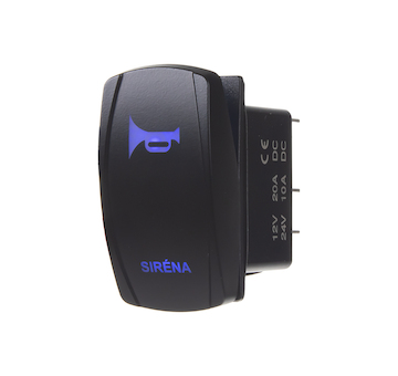 Rocker2 spínač SIRÉNA 12 - 24V, 47130