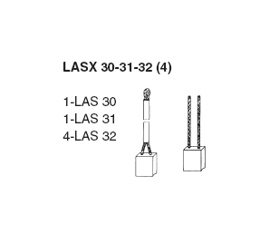 Sada uhlíků startéru - Lucas 54256907