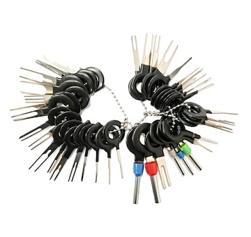 Sada vypichovačů pinů z konektorů – 41 různých typů