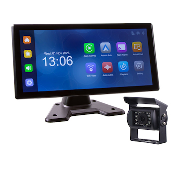 Set monitor 10,36 palců 4x 4 pin s Apple CarPlay, Android auto, Bluetooth, DVR, + kamera + 15m kabel, DS-136CADVRSET