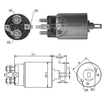 Spínač startéru Hitachi S13-106, 2130-67005