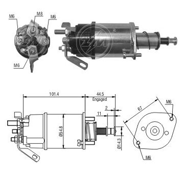 Spínač startéru Lucas 77004