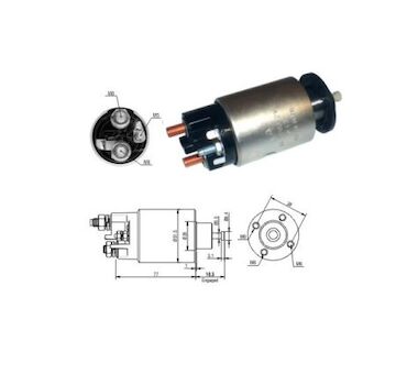 Spínač startéru M001T30071 Mitsubishi M1T30072