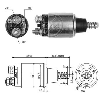 Spínač startéru Bosch 0001360025