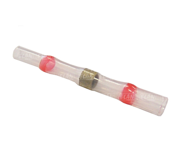 Spojovací dutinka - červená - 2,7 mm - s cínem - 10 kusů